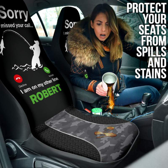 Personalized Car Seat Covers - I Missed Your Call (2pcs, universal fit)