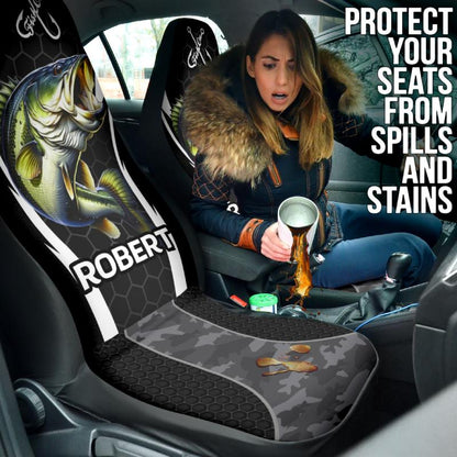 Personalized Car Seat Covers - Fish (2pcs, universal fit)