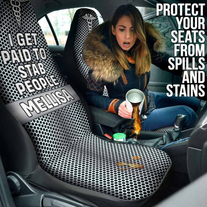 Personalized Car Seat Covers - I Get Paid (2pcs, universal fit)