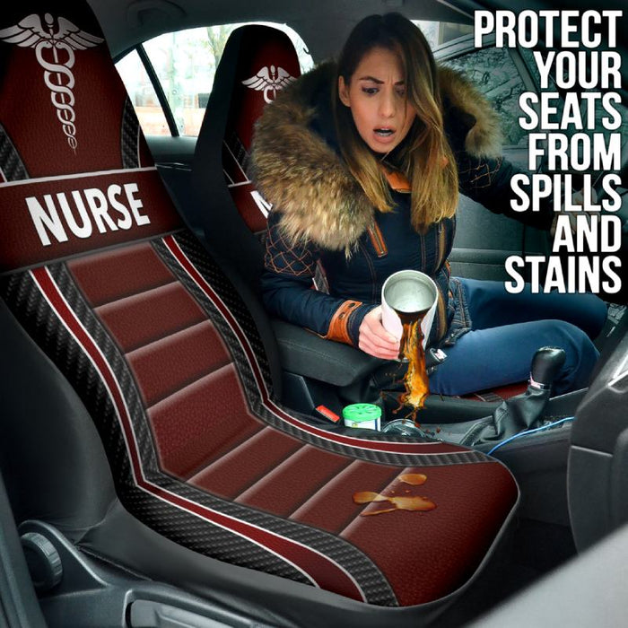 Personalized Car Seat Covers - Nurse (2pcs, universal fit)