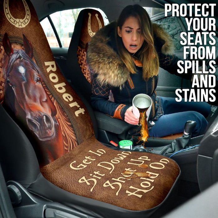 Personalized Car Seat Covers - Horse (2pcs, universal fit)