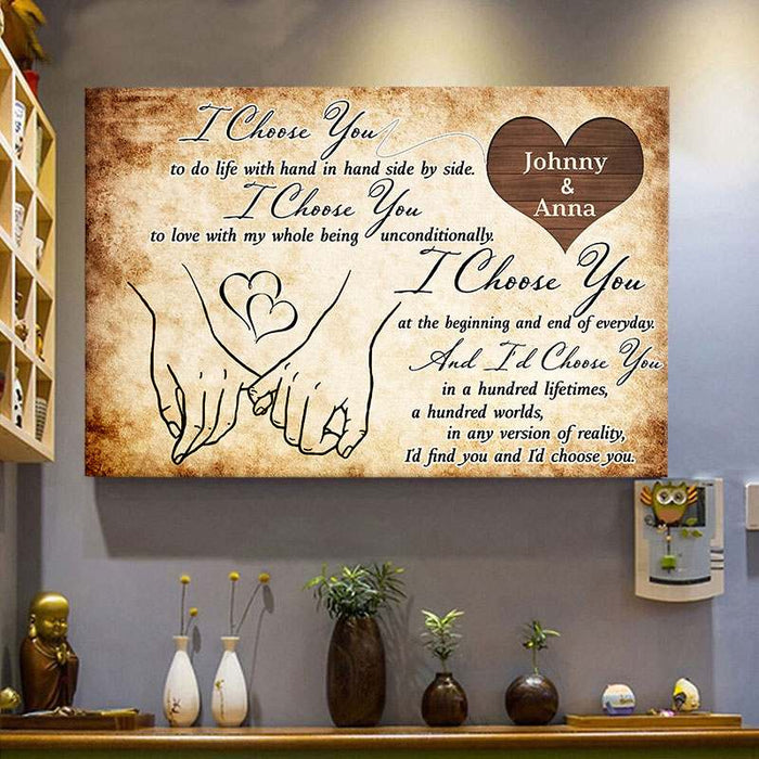 I Choose you at the beginning - Gift for a Biker - Personalized Poster / Framed Poster / Canvas / Brushed Aluminum Print