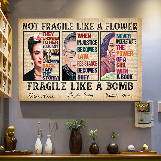 Inspirational Poster / Framed Poster / Canvas For Women - Never Underestimate