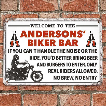 Only Real Riders - Gift for a Biker - Personalized Custom Metal Sign