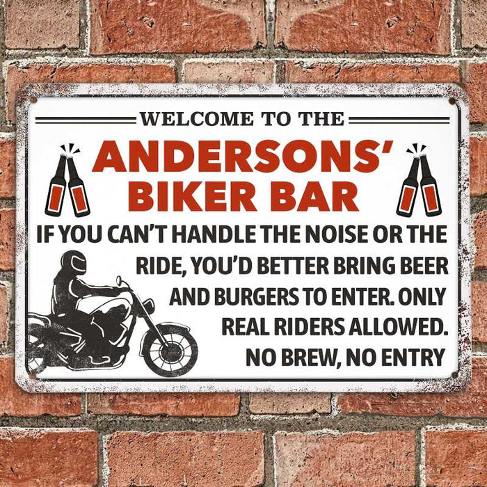 Only Real Riders - Gift for a Biker - Personalized Custom Metal Sign