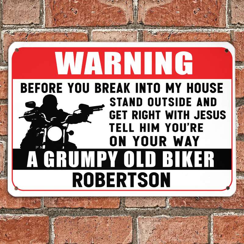 Before You Break - Gift for a Biker  - Personalized Custom Metal Sign