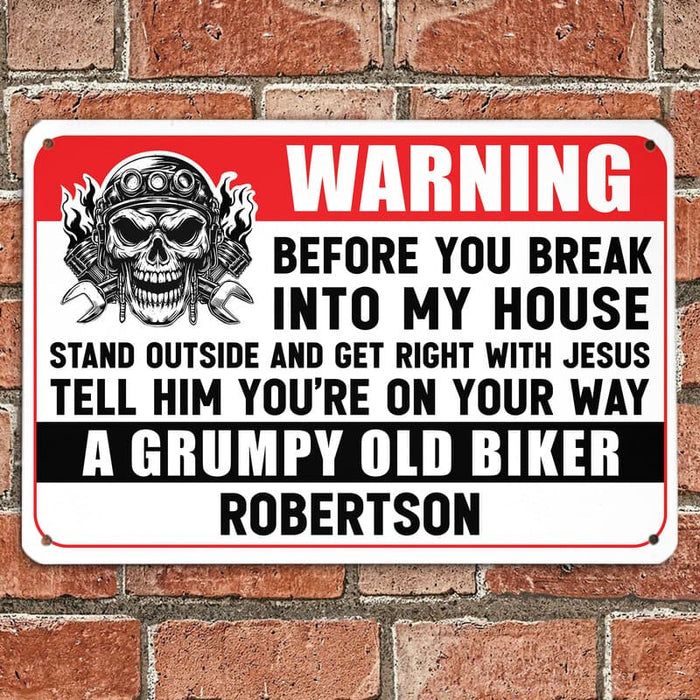 You're On Your Way - Gift for a Biker - Personalized Custom Metal Sign