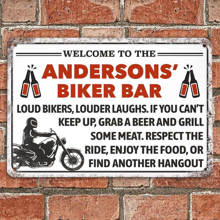 Respect The Ride - Gift for a Biker - Personalized Custom Metal Sign