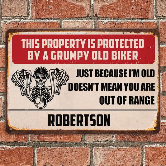Crazy Biker - Gift for a Biker - Personalized Custom Metal Sign