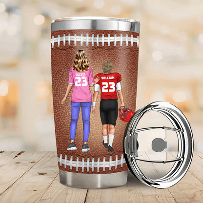 Football Player - Gift for Mom / Dad / Parents - Personalized Custom Tumbler