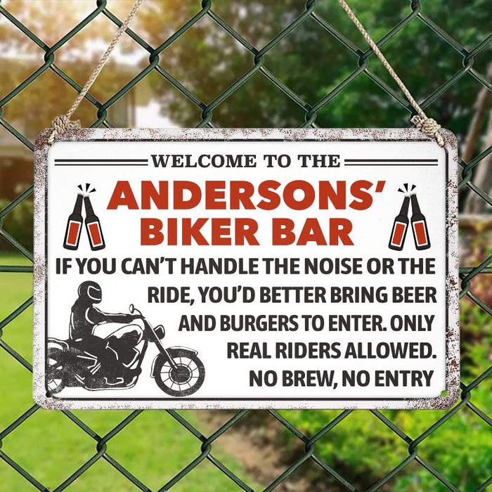 Only Real Riders - Gift for a Biker - Personalized Custom Metal Sign