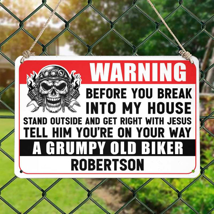 You're On Your Way - Gift for a Biker - Personalized Custom Metal Sign