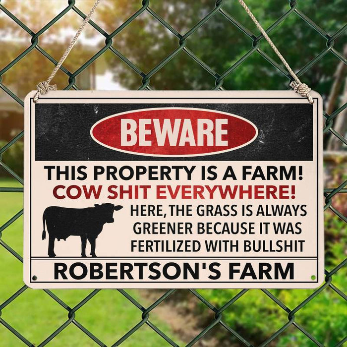 This Property is a Farm - Gift for a Farmer - Personalized Custom Metal Sign