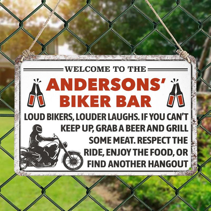 Respect The Ride - Gift for a Biker - Personalized Custom Metal Sign