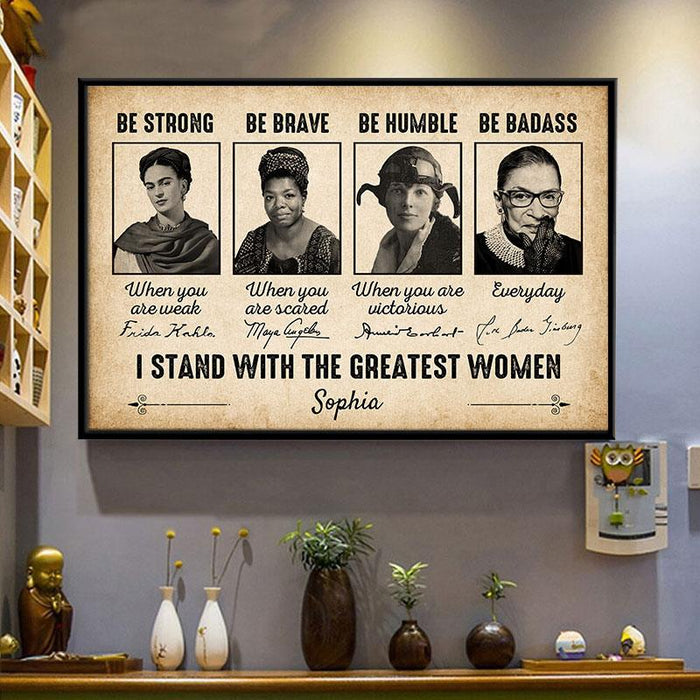 Personalized Poster / Framed Poster / Canvas For Women - Be Brave