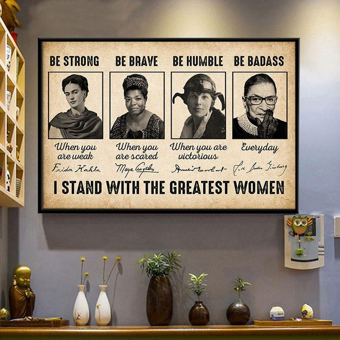 Inspirational Poster / Framed Poster / Canvas For Women - Be Strong