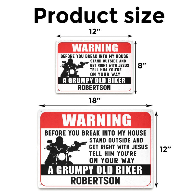 Before You Break - Gift for a Biker  - Personalized Custom Metal Sign