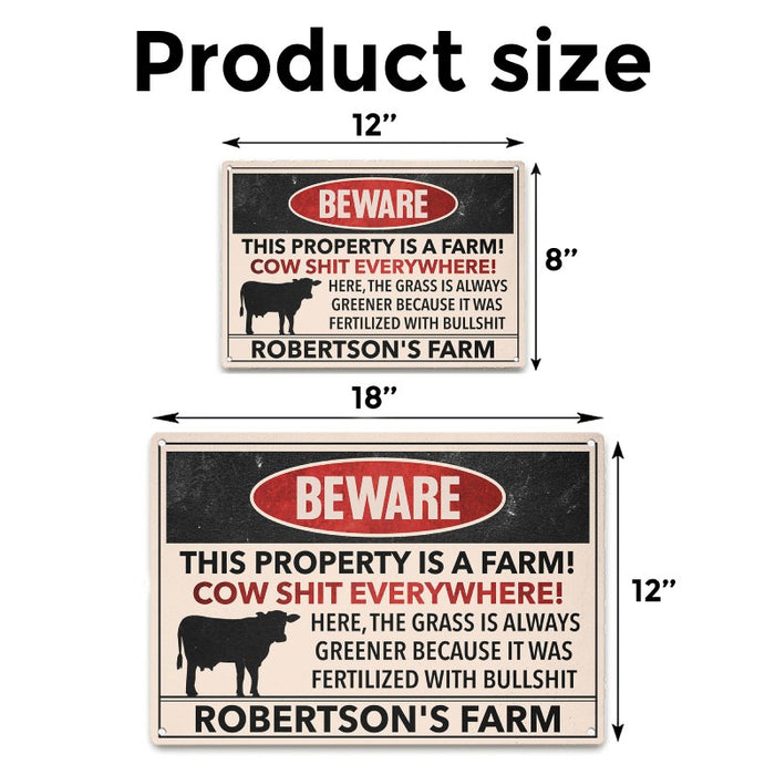 This Property is a Farm - Gift for a Farmer - Personalized Custom Metal Sign