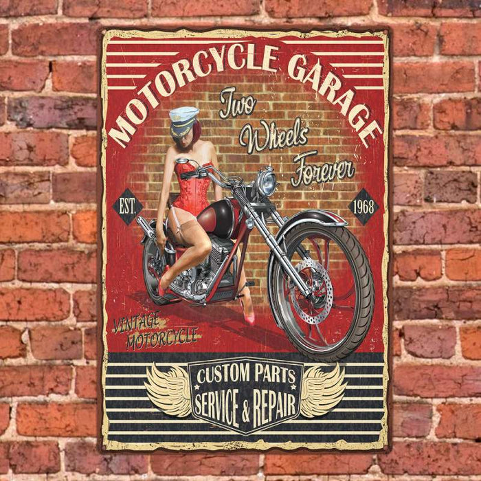 Metal Sign For Biker - Motorcycle Garage - 8х12 inches