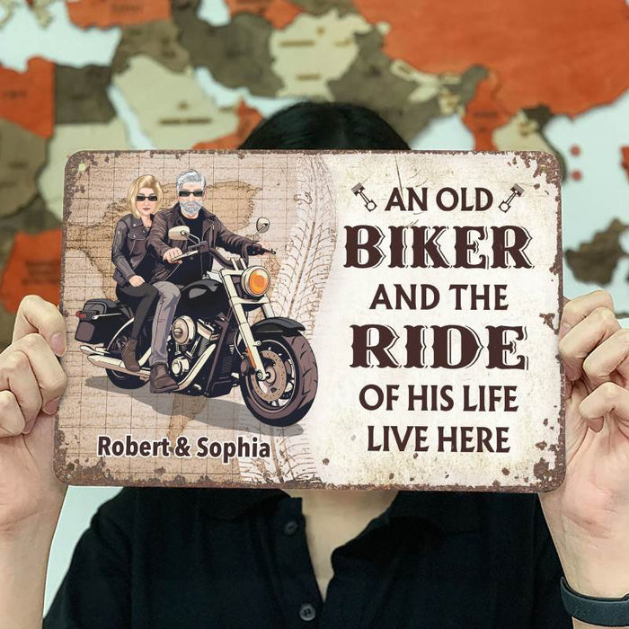 An Old Biker - Gift for a Biker  - Personalized Custom Metal Sign