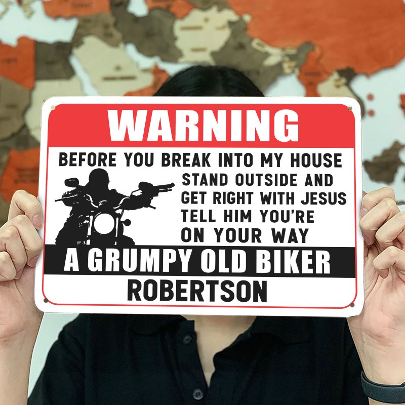 Before You Break - Gift for a Biker  - Personalized Custom Metal Sign