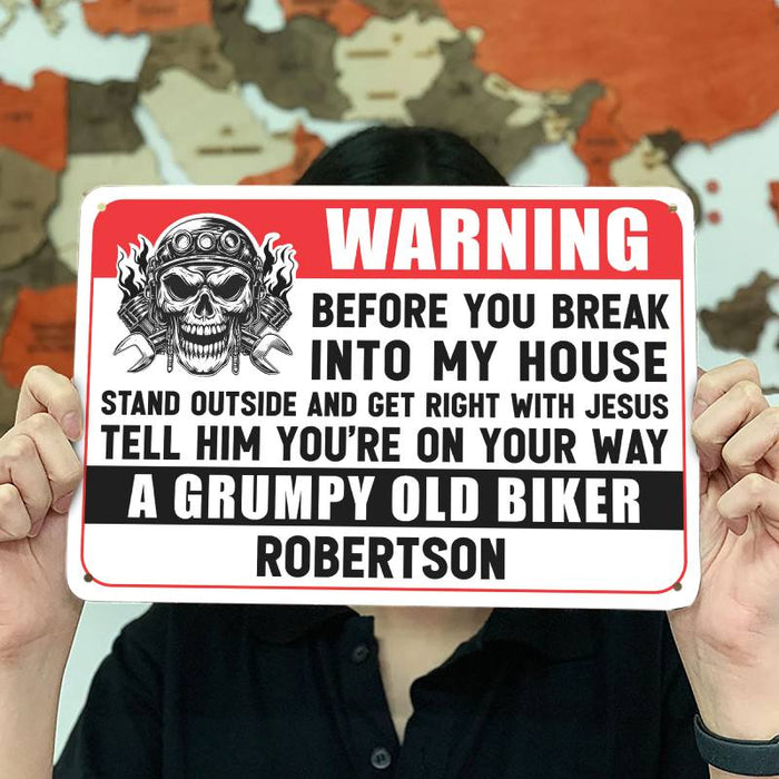 You're On Your Way - Gift for a Biker - Personalized Custom Metal Sign