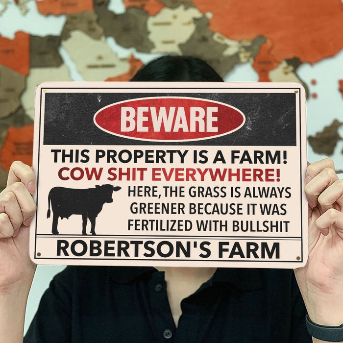 This Property is a Farm - Gift for a Farmer - Personalized Custom Metal Sign