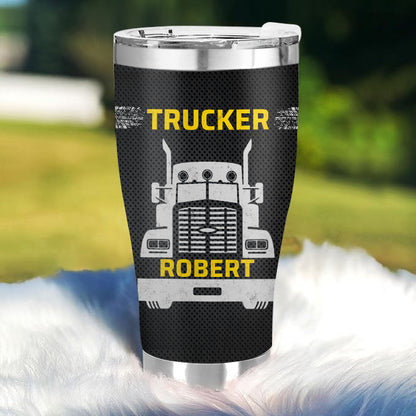 I'm a Grumpy Trucker - Gift for a Trucker - Personalized Custom Tumbler