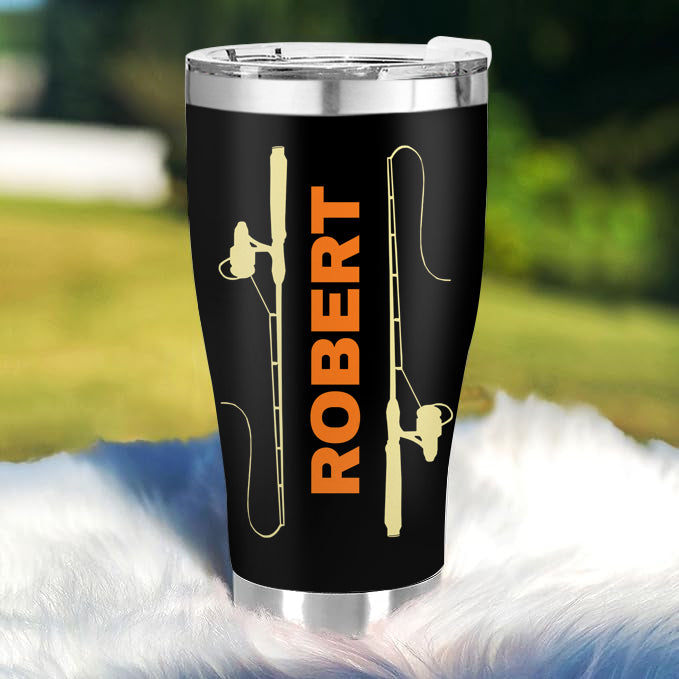 Bends Over - Gift for a Fisherman - Personalized Custom Tumbler