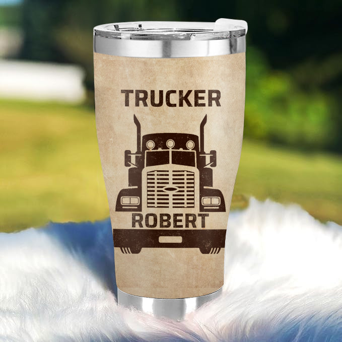 Trucker's Prayer- Gift for a Trucker - Personalized Custom Tumbler