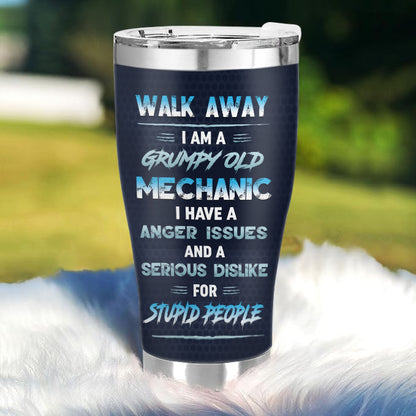 A Grumpy Old Mechanic - Gift for a Mechanic - Personalized Custom Tumbler