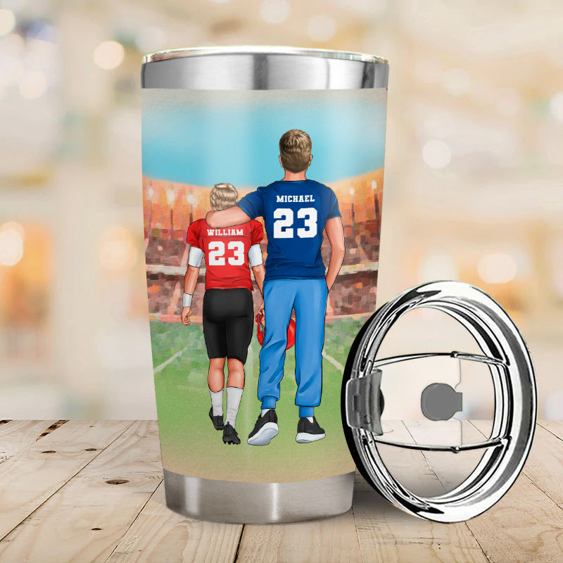 Football Dad - Gift for Dad / Mom / Parents - Personalized Custom Tumbler