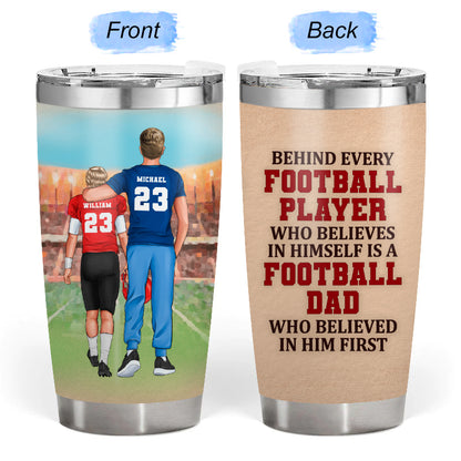 Football Dad - Gift for Dad / Mom / Parents - Personalized Custom Tumbler