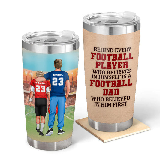 Football Dad - Gift for Dad / Mom / Parents - Personalized Custom Tumbler