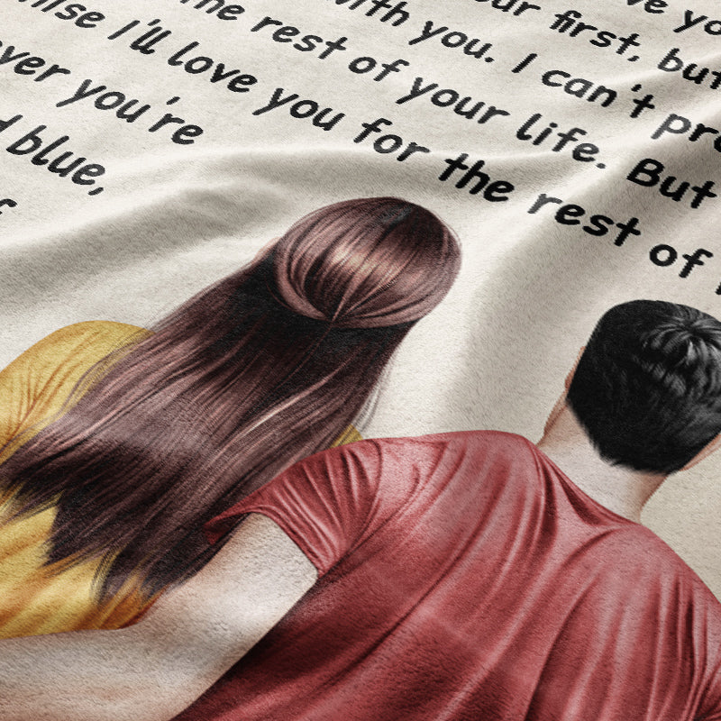 I want all of my last to be with you - Gift for Wife - Personalized fleece/sherpa blanket