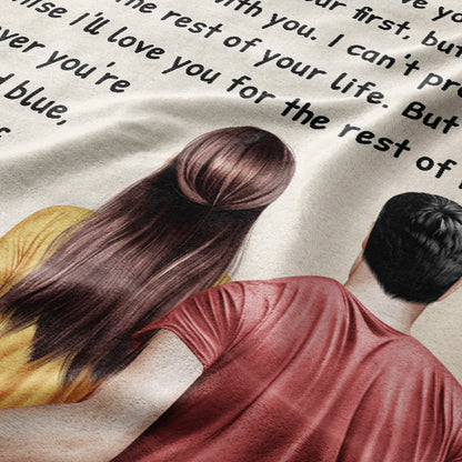 I want all of my last to be with you - Gift for Wife - Personalized fleece/sherpa blanket