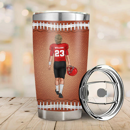 Football Life Lessons - Gift for Football Player - Personalized Custom Tumbler