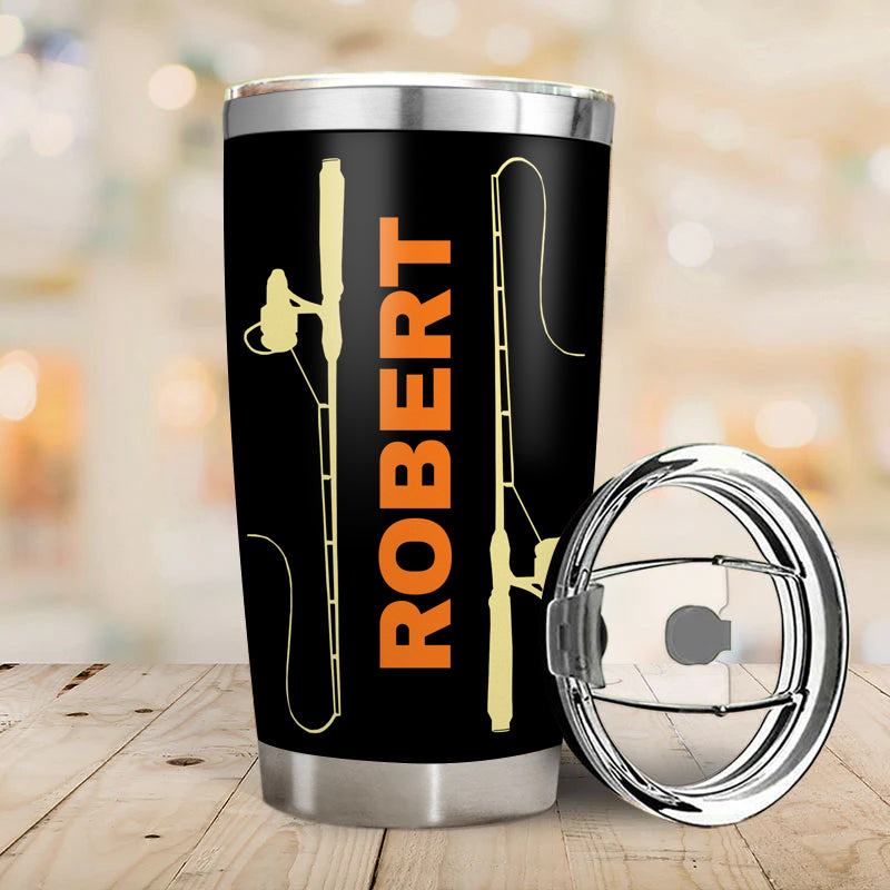 Bends Over - Gift for a Fisherman - Personalized Custom Tumbler