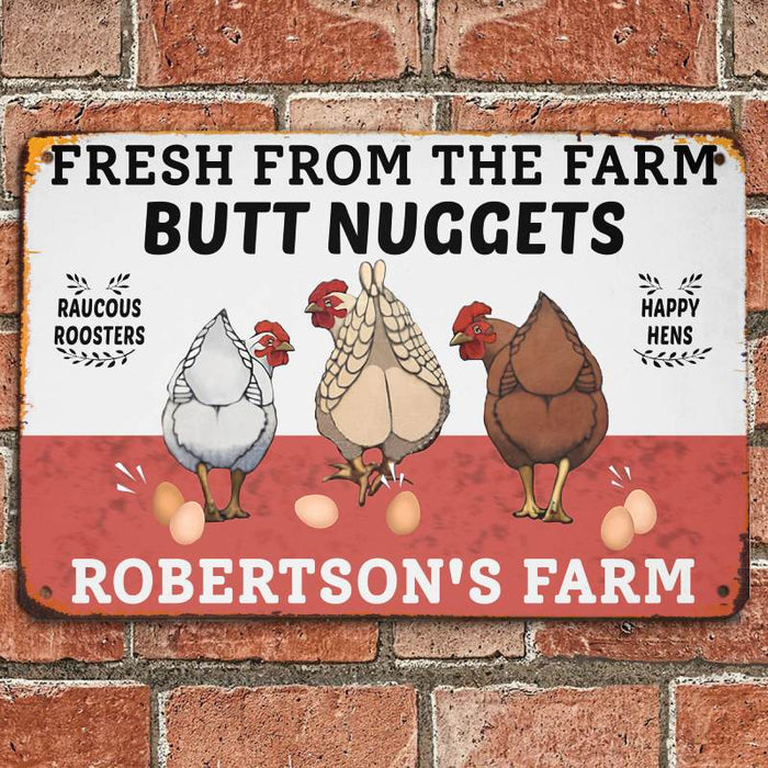 Fresh From The Farm - Gift for a Farmer - Personalized Custom Metal Sign