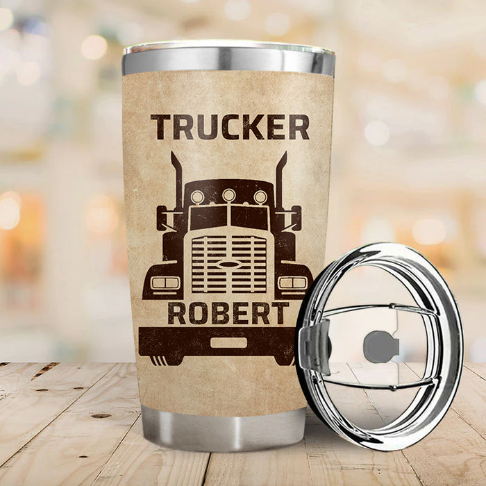 Trucker's Prayer- Gift for a Trucker - Personalized Custom Tumbler