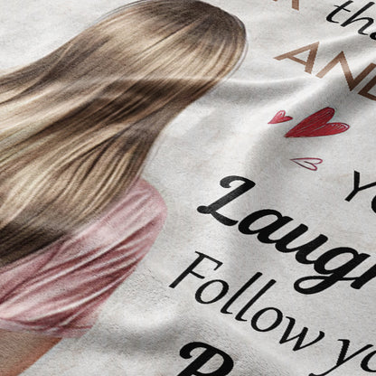 It's a warm hug to remind you that  – Gift for son/daughter – Personalized fleece/sherpa blanket