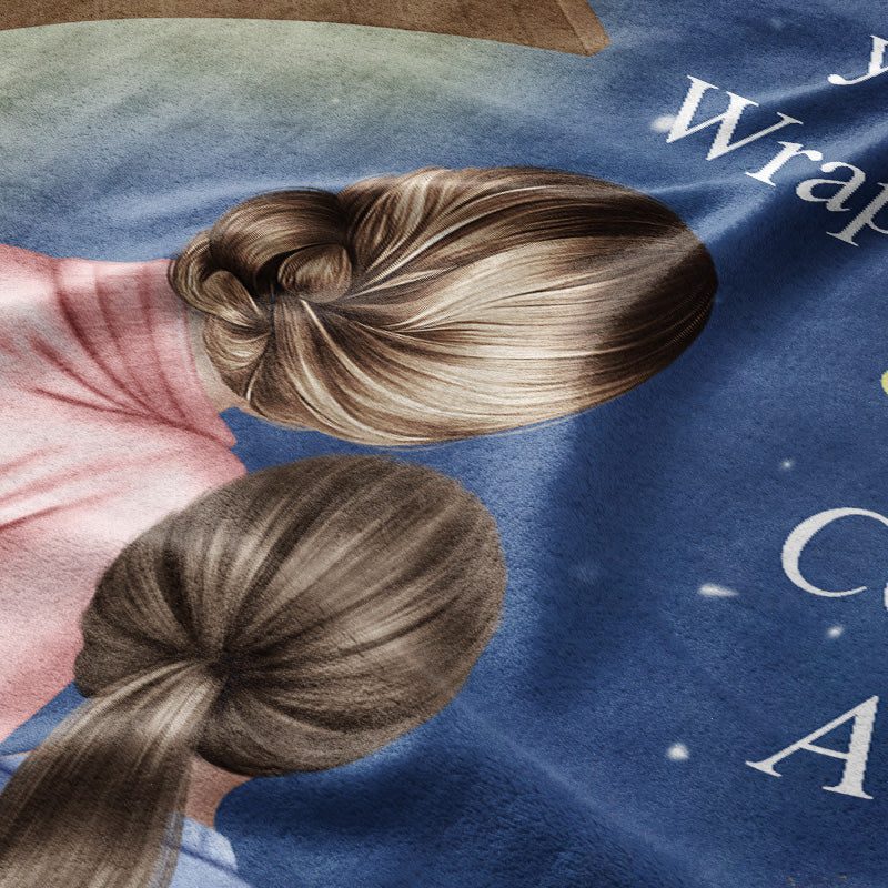 Love you to the moon and back –  Gift for son/daughter – Personalized fleece/sherpa blanket