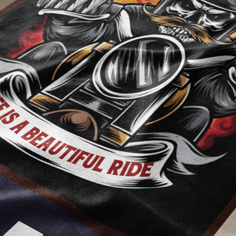 No bike no life - Gift for a Biker - Fleece / sherpa blanket