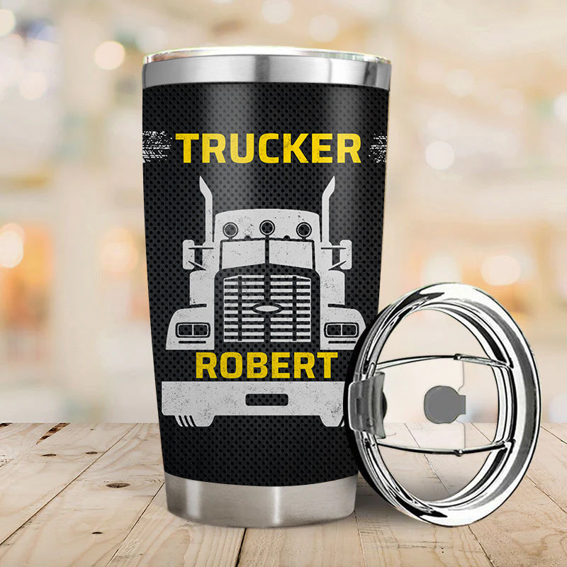 I'm a Grumpy Trucker - Gift for a Trucker - Personalized Custom Tumbler