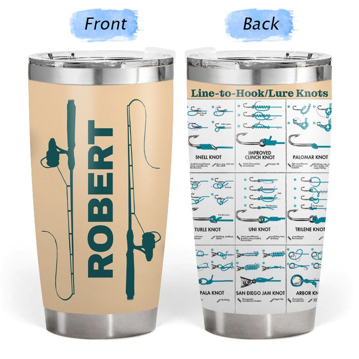 Knots instruction - Gift for a Fisherman - Personalized Custom Tumbler