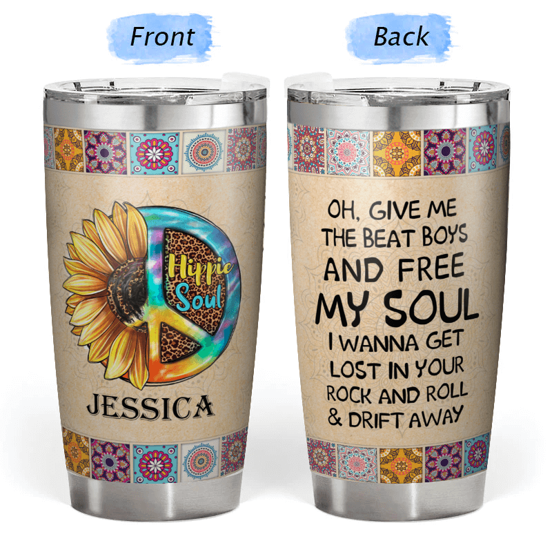 Lost In Your Rock And Roll - Gift for yourself/friends - Personalized Hippie Custom Tumbler