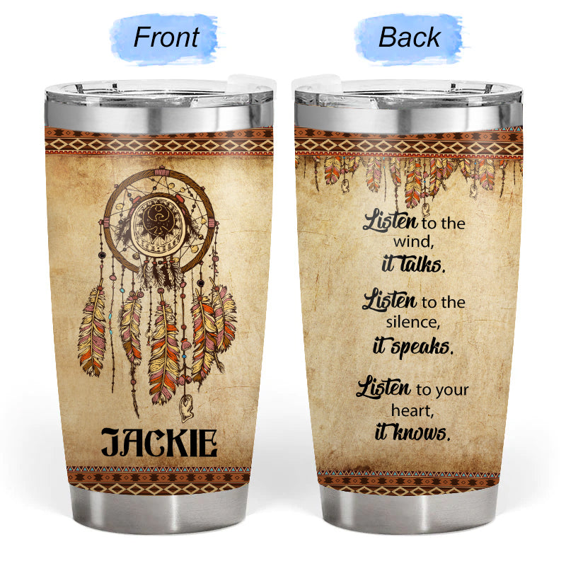 Silence speaks - Gift for yourself/friends - Personalised Native Custom Tumbler