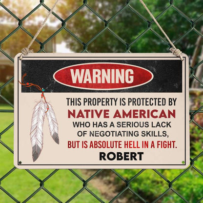 Native American Sign - Gift for yourself/friends - Personalized Custom Metal Sign