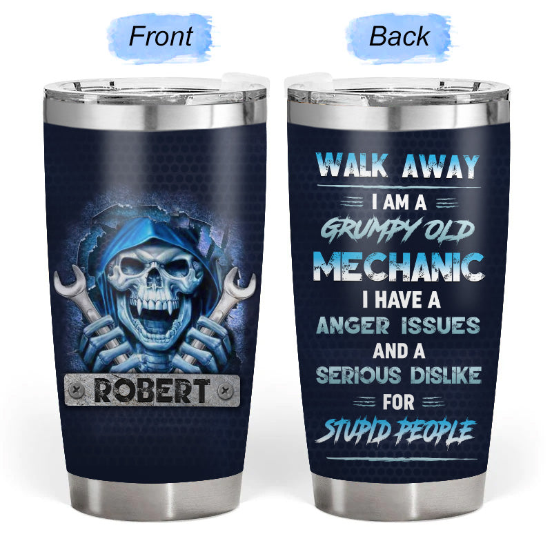 A Grumpy Old Mechanic - Gift for a Mechanic - Personalized Custom Tumbler