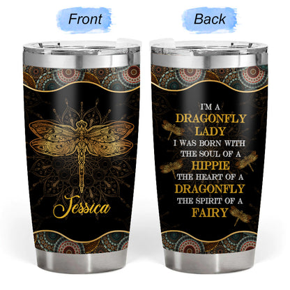 I was born with the soul of a hippie - Gift for yourself/friends - Personalized Hippie Custom Tumbler